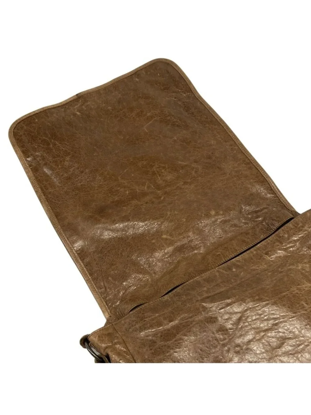 Balenciaga Shoulder Bag the Besace Dark Brown Leather